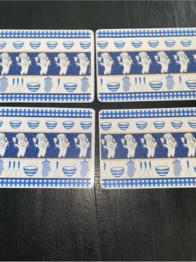 Pillsbury Doughboy  Placemats Set of 4  VTG 1997 Blue & White